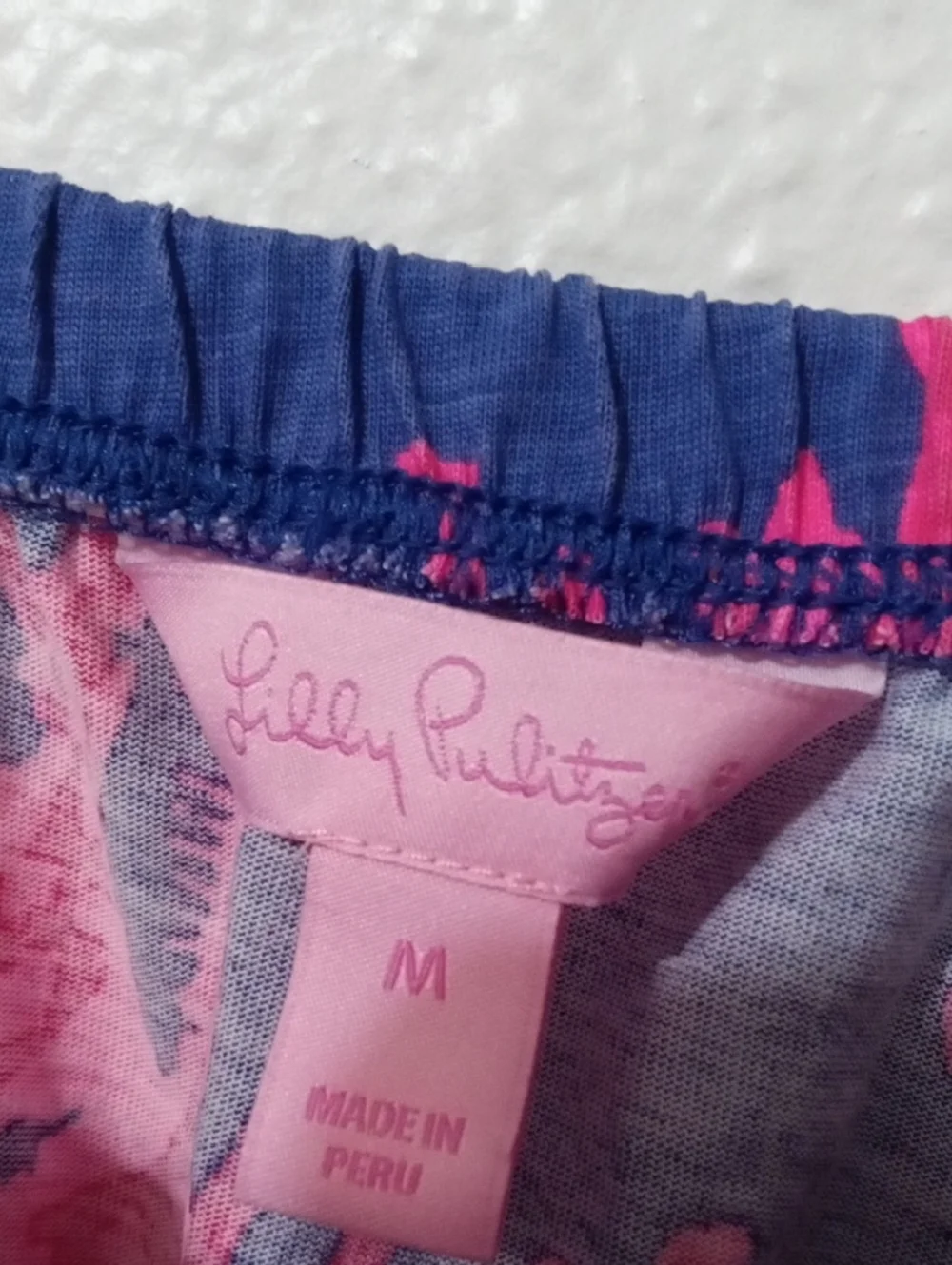 Lilly Pulitzer Navy Dress with Hot Pink Print Strapless Mini - Picture 3 of 5